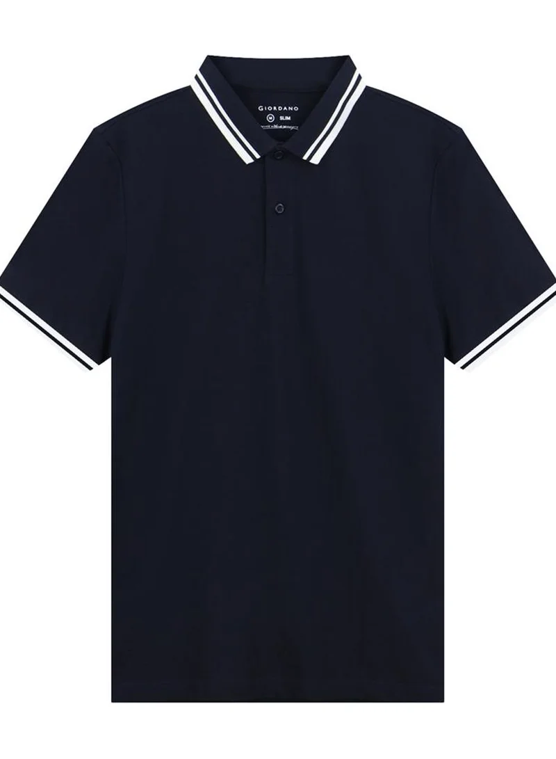GIORDANO Men's Slim Fit Pique Polo: Elevated Comfort, Modern Style